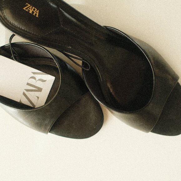 ZARA Patent Leather Sandals — Black — Size 41 — BRAND NEW - Picture 4 of 7
